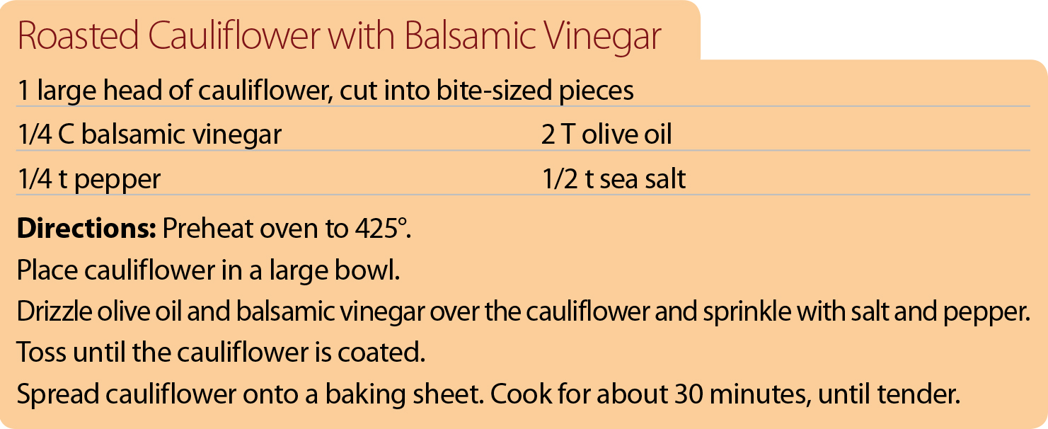 roasted cauliflower Mediterranean diet recipe
